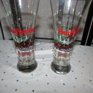 New Budweiser Clydesdales Beer Glasses
